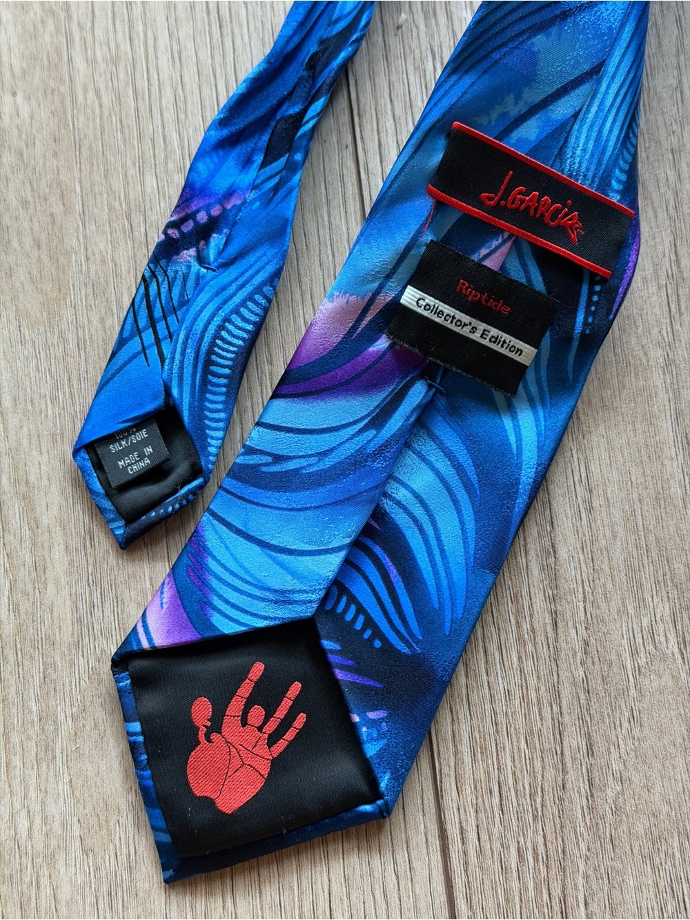 J. Garcia Collector's Edition Riptide Men's Tie blue